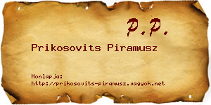 Prikosovits Piramusz névjegykártya
